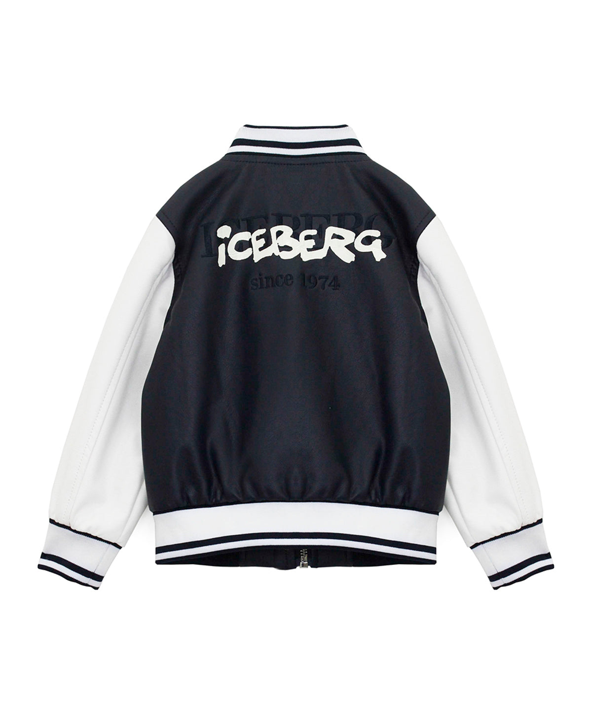 Iceberg Kids Giubbino Blu con Logo per Neonati