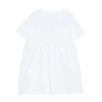 Moschino Kids Abito Bianco Con Logo Teddy Bear per Neonate