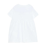 Moschino Kids Abito Bianco Con Logo Teddy Bear per Neonate