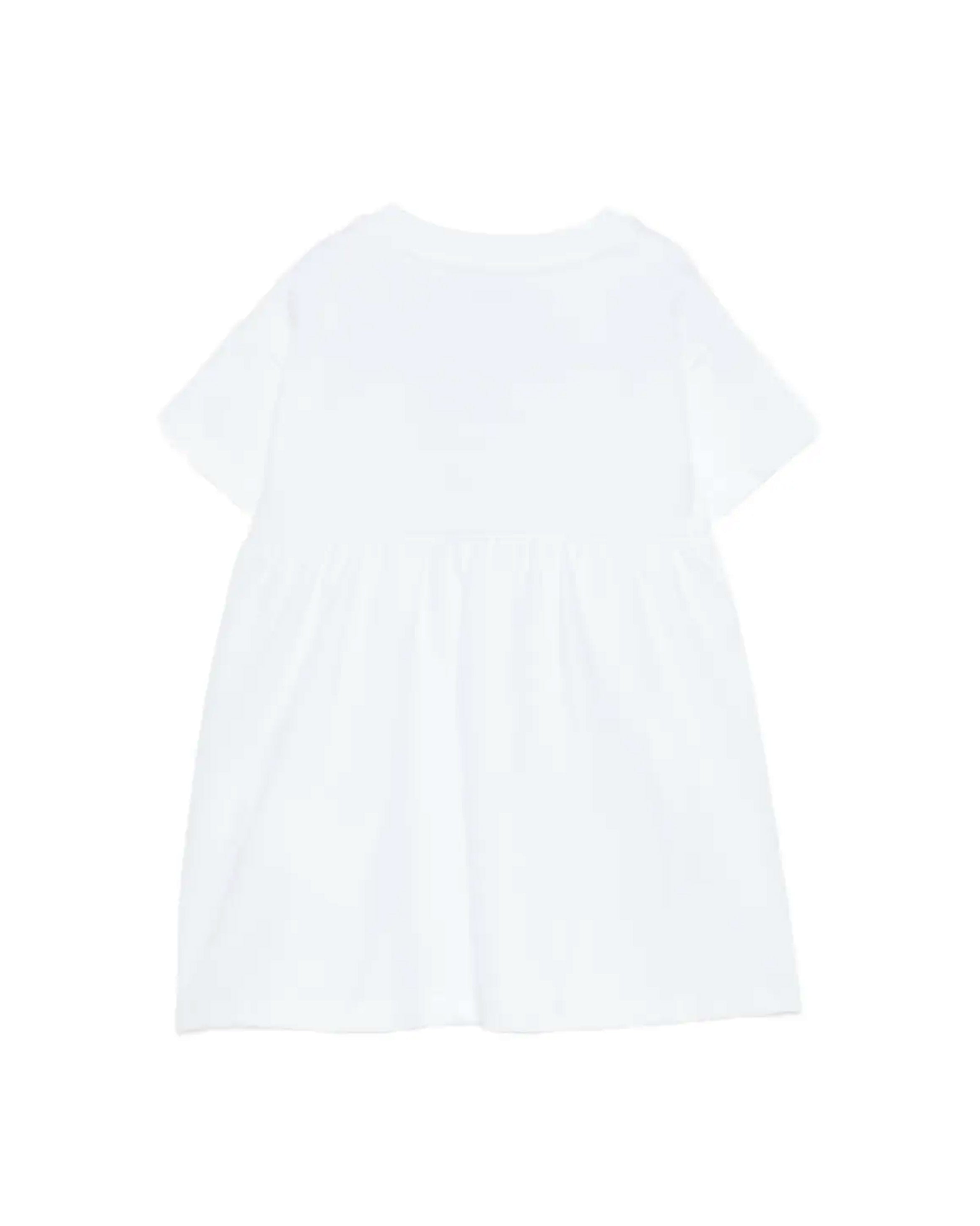 Moschino Kids Abito Bianco Con Logo Teddy Bear per Neonate