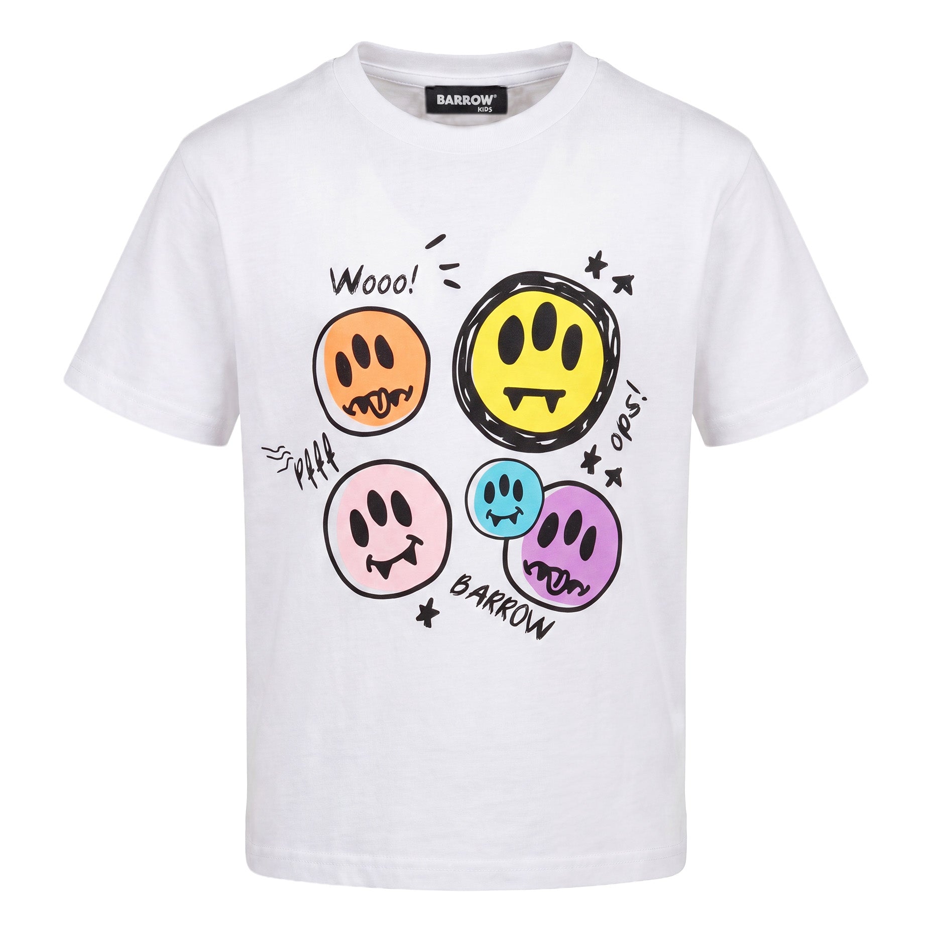 Barrow Kids T-Shirt Bianco con Stampa Unisex