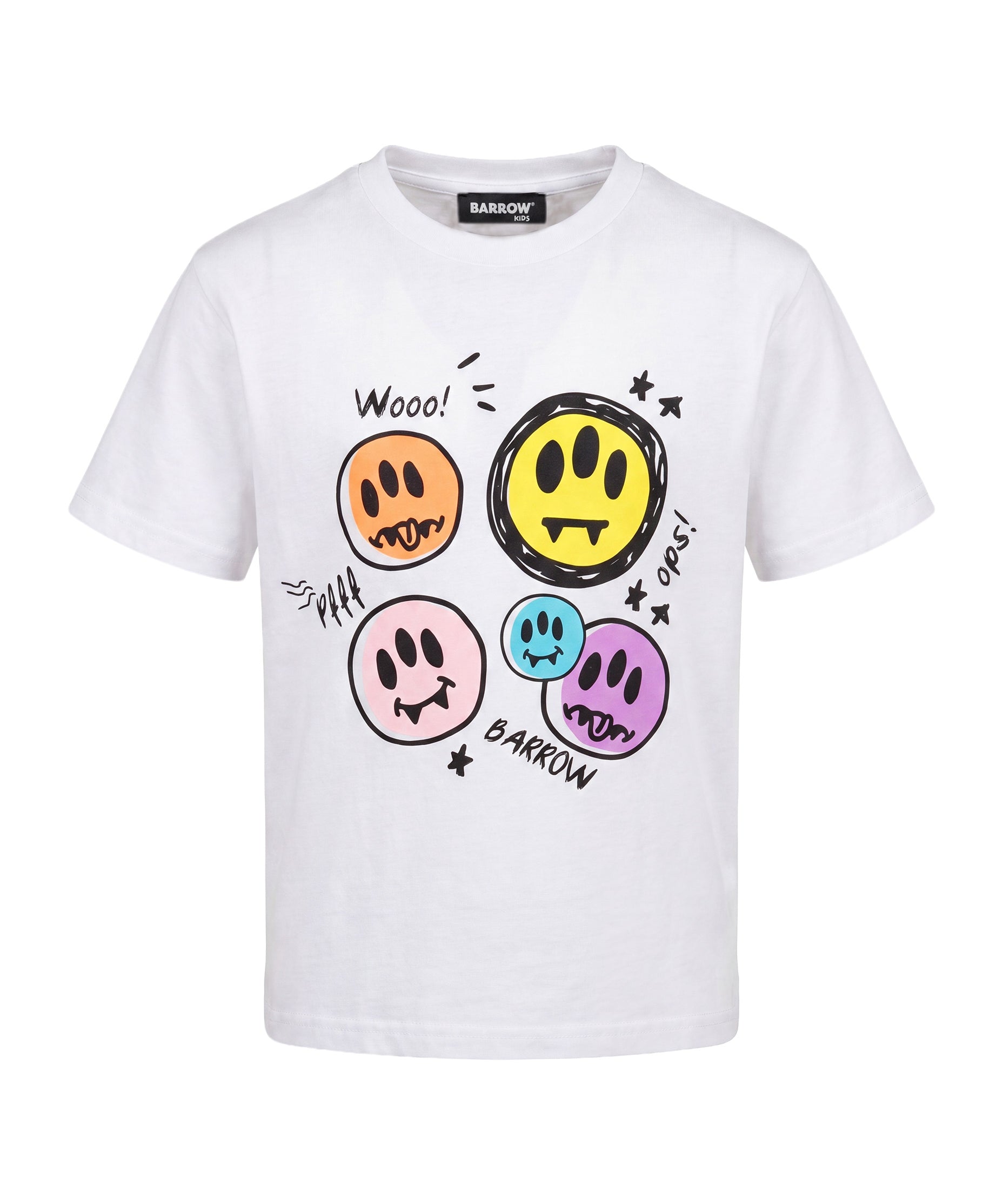 Barrow Kids T-Shirt Bianco con Stampa Unisex