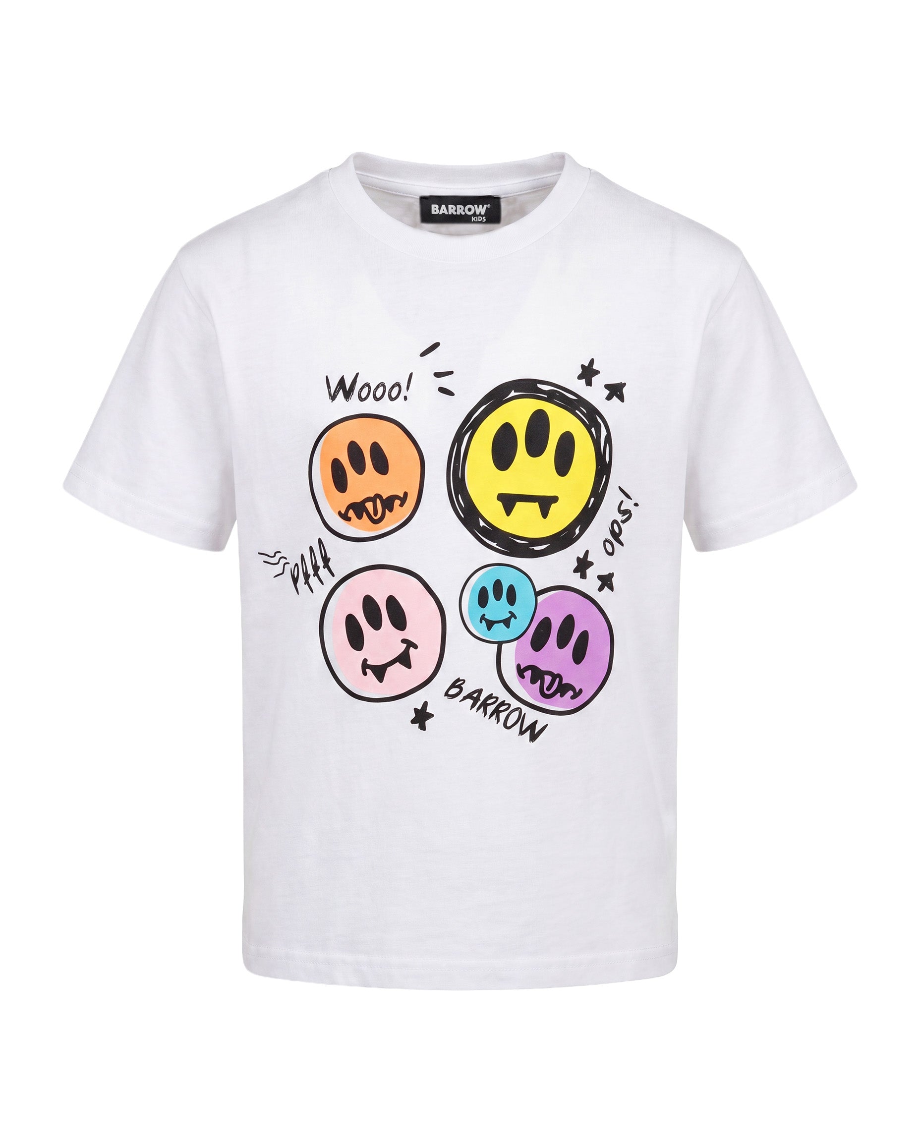 Barrow Kids T-Shirt Bianco con Stampa Unisex