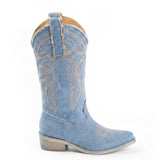 Jammers Stivale Nabuk in Denim per Bambine
