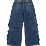 Diesel Kids Jeans Cargo Denim Blu per Bambine (RETRO)