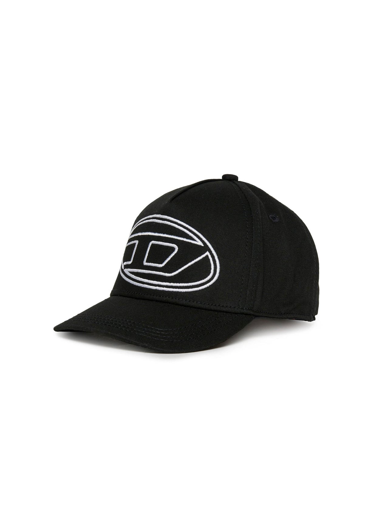 Diesel Kids Cappello Nero con Logo Oval D