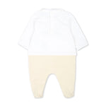 Moschino Kids Tutina Bianco/Beige con Stampa Logo per Neonati (retro)