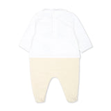 Moschino Kids Tutina Bianco/Beige con Stampa Logo per Neonati (retro)