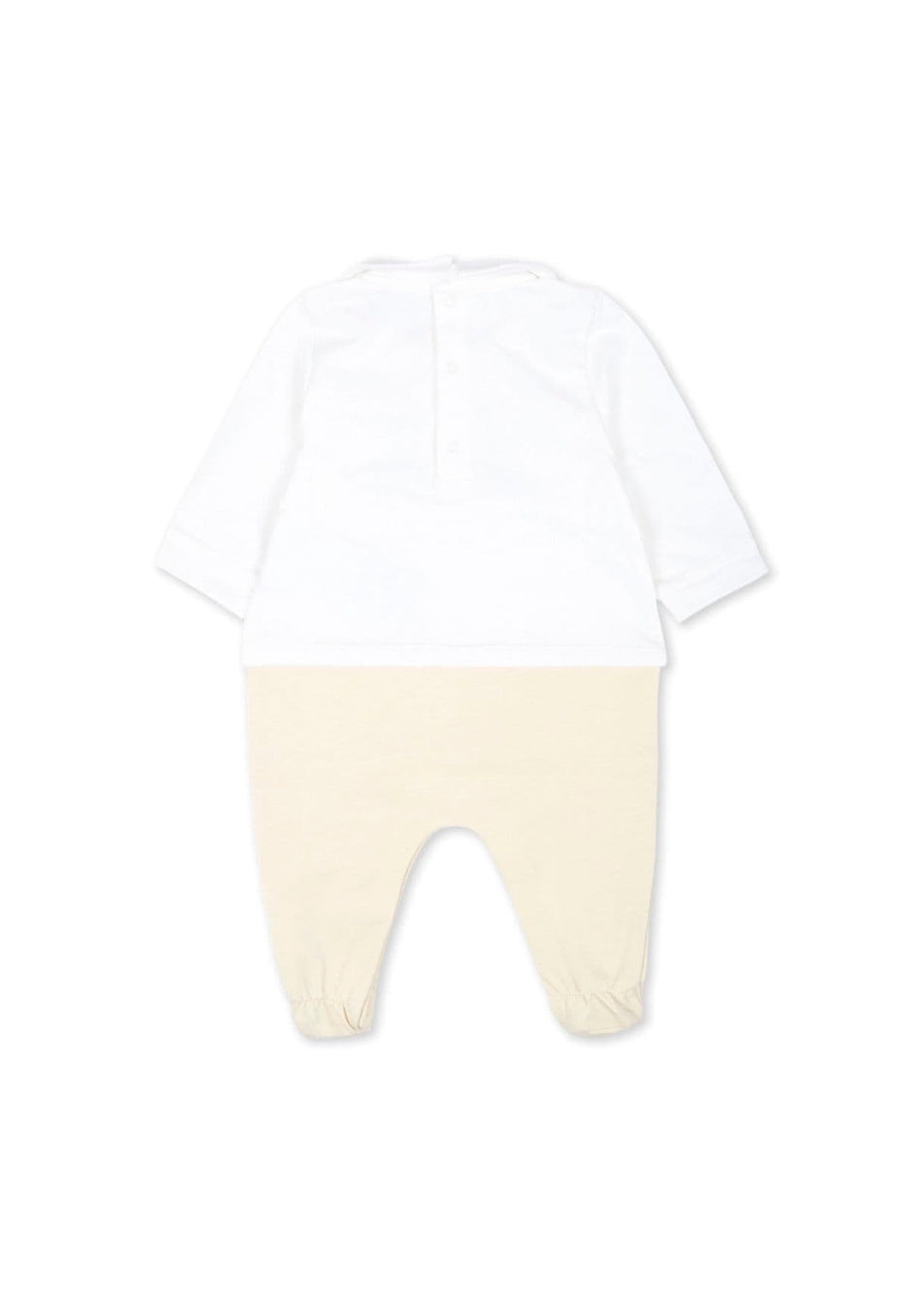 Moschino Kids Tutina Bianco/Beige con Stampa Logo per Neonati (retro)