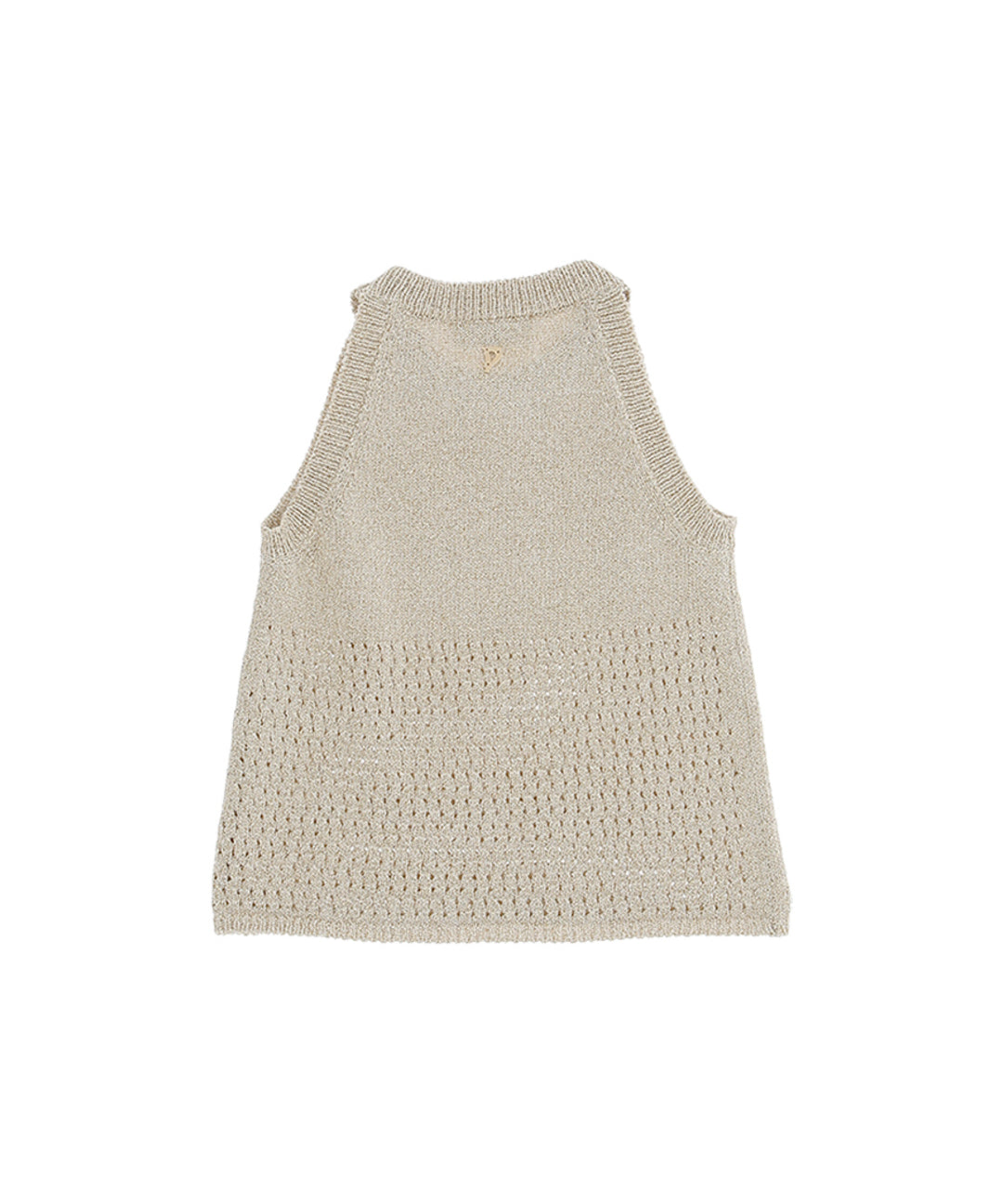 Dondup Kids Canotta Oro Traforata per Bambine