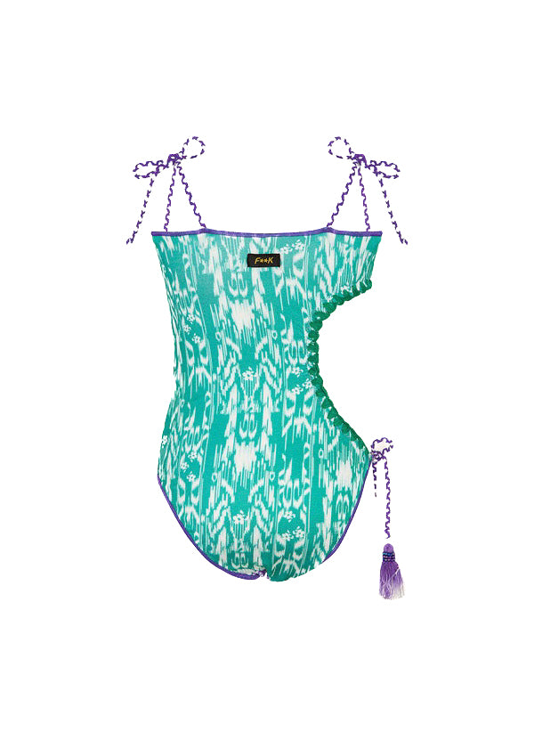 Effek Costume Monokini Fantasia Viola/Tiffany per Bambine