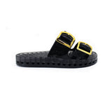 Sensi Kids Flamingo Sandalo Nero Doppia Fascia per Bambini (lato)