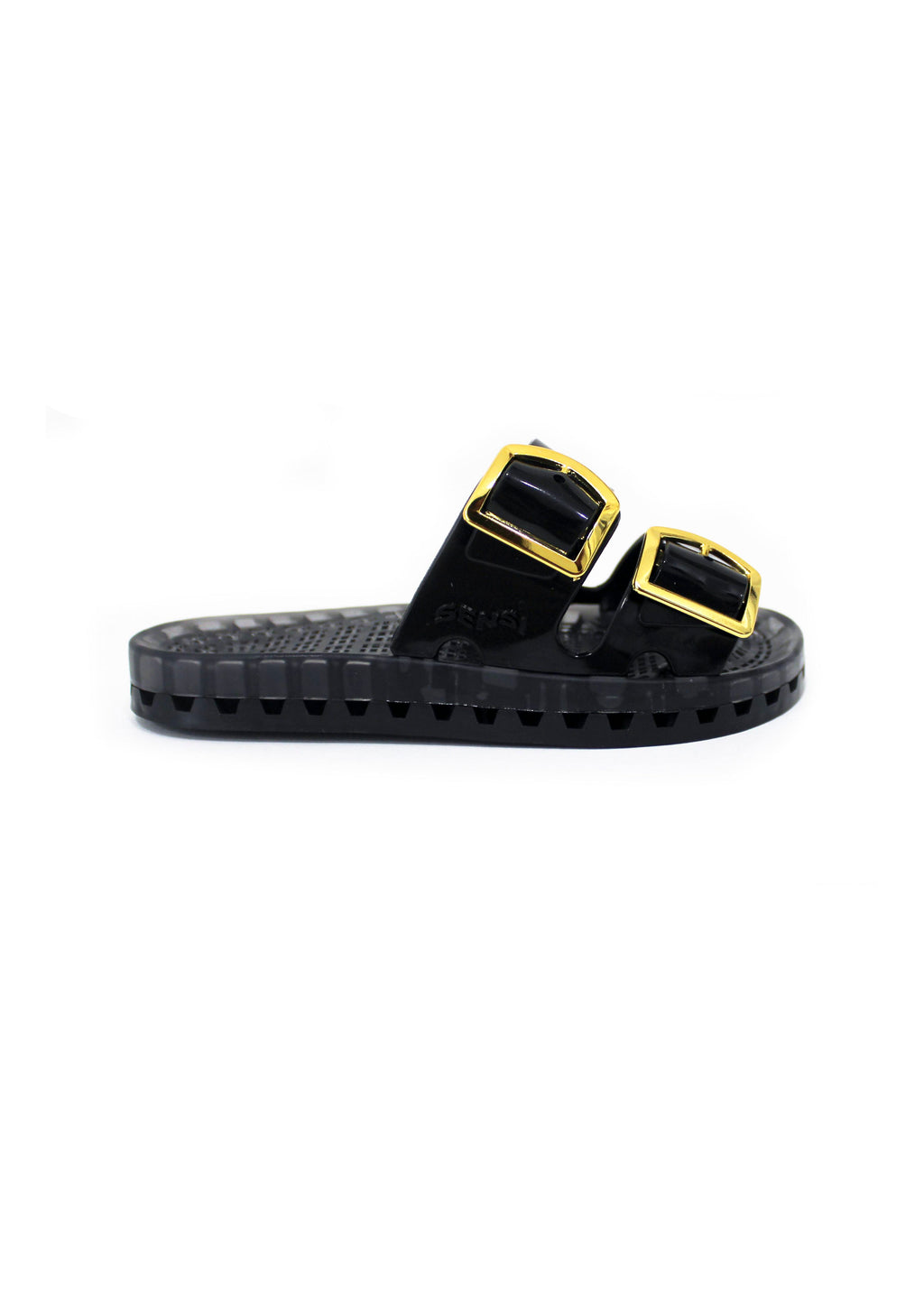 Sensi Kids Flamingo Sandalo Nero Doppia Fascia per Bambini (lato)