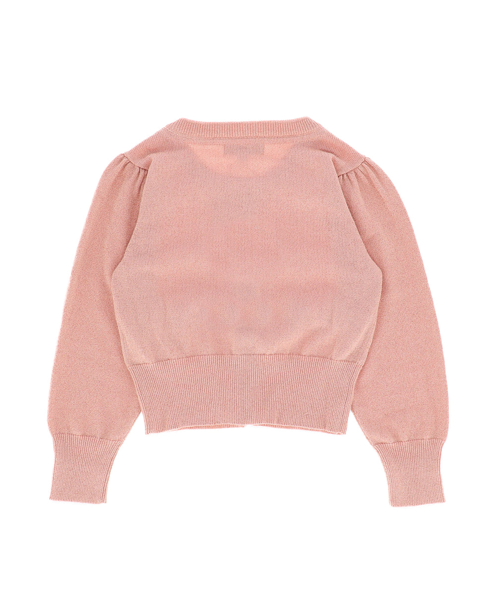 Angel's face Cardigan Rosa con Fiocchi per Bambine (retro)