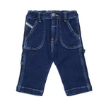 Diesel Kids Jeans Lavaggio 0 con Ricamo Logo sul Retro per Neonati