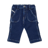 Diesel Kids Jeans Lavaggio 0 con Ricamo Logo sul Retro per Neonati