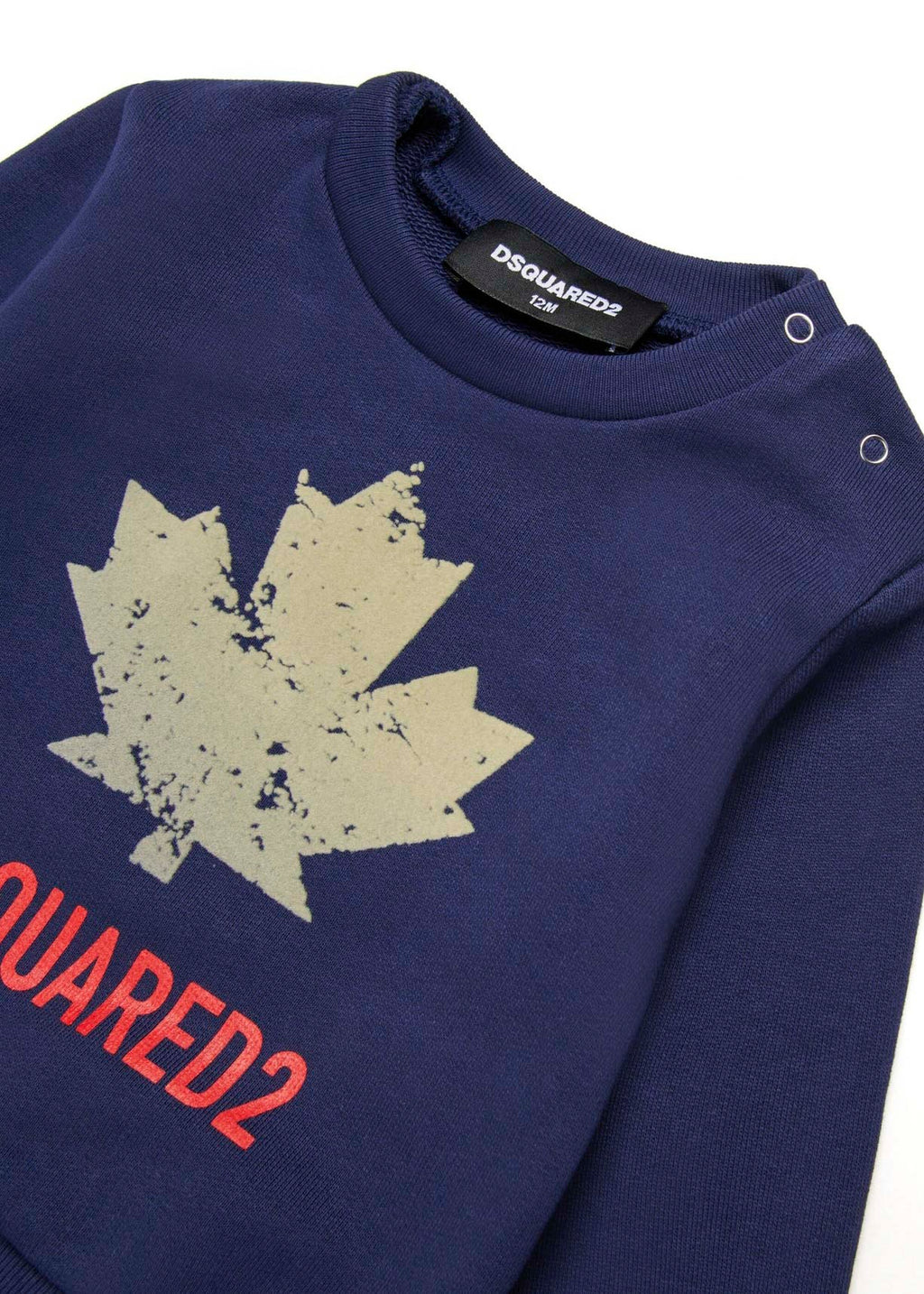 Dsquared Kids Felpa Girocollo con Logo Sport per Neonati