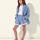 Simonetta Kids Aviator Suit Jacket with Appliqué for Girls