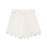 Twinset Kids Short Off-White in Pizzo per Neonate