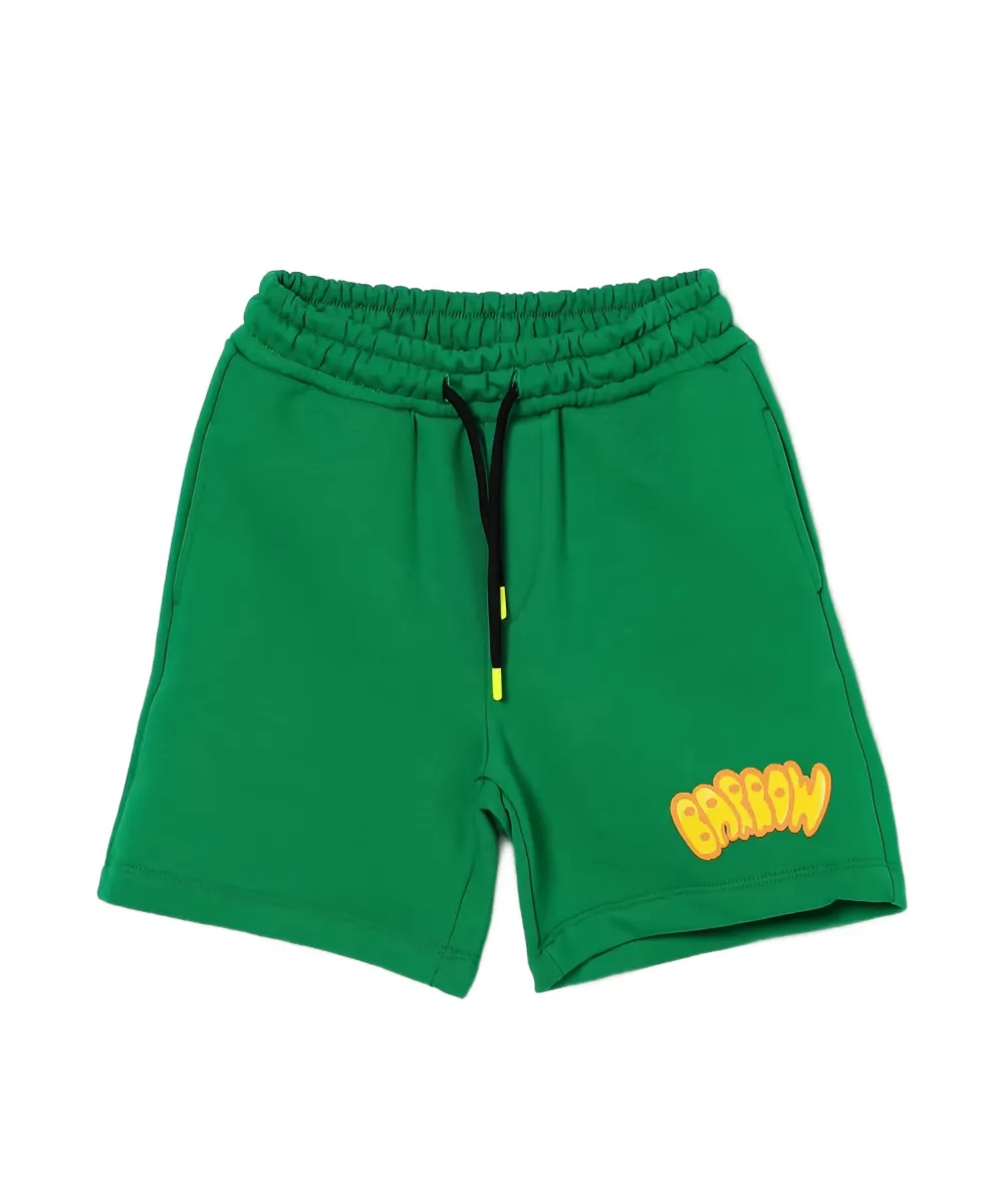 Barrow Kids Short Verde con Logo per Bambini
