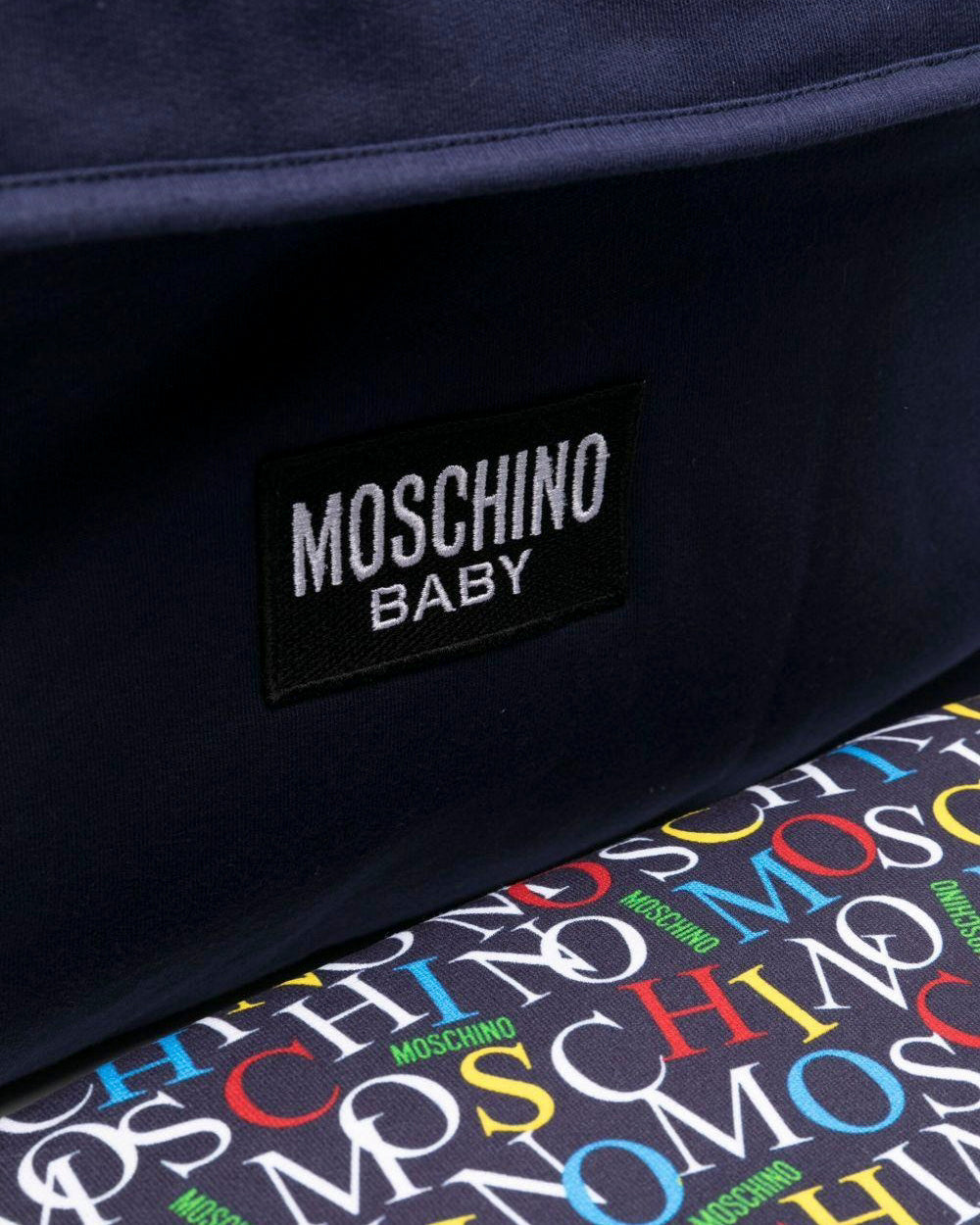 Moschino Kids Borsa Mamma con Fasciatoio Blu Navy