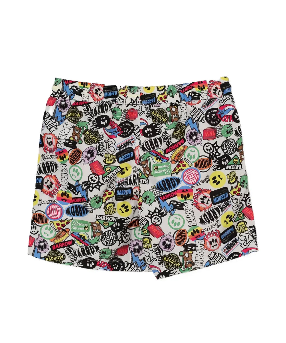 Barrow Kids Costume Short Fantasia Logo All-Over per Bambini