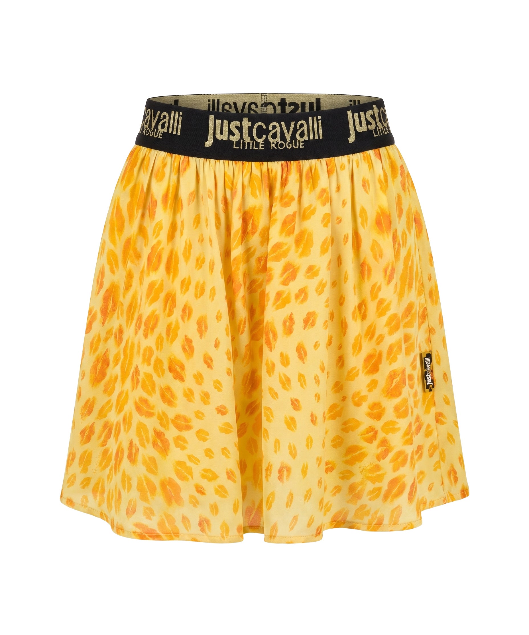 Just Cavalli Kids Gonna Gialla Fantasia Leopardata con Logo per Bambine