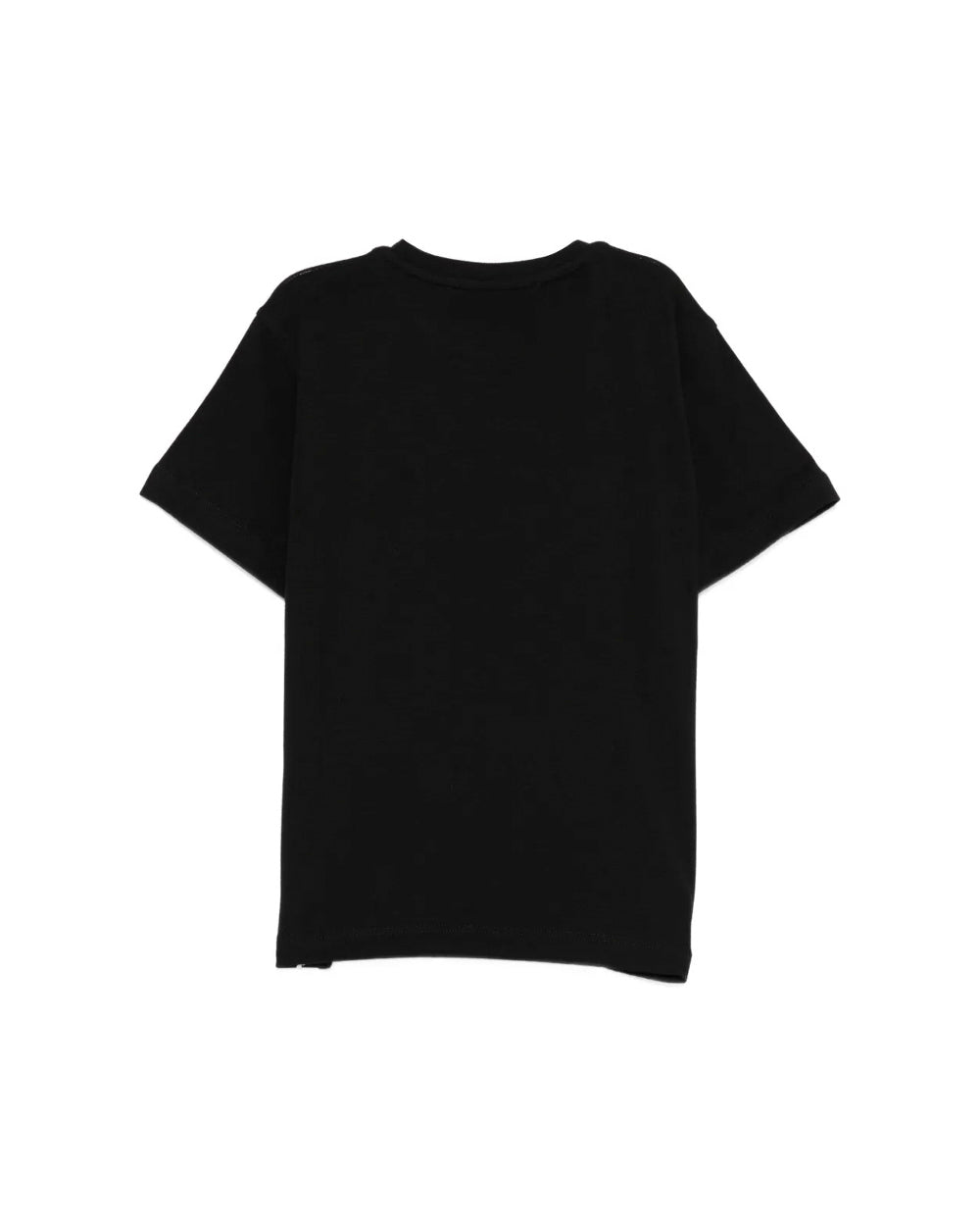 Elisabetta Franchi La Mia Bambina T-shirt Nera con Logo Ricamato per Bambine