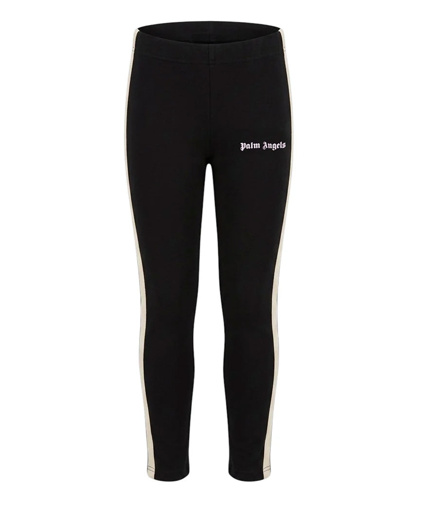 Palm Angels Kids Leggins Nero con Logo per Bambine