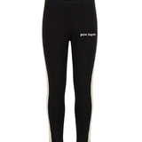 Palm Angels Kids Leggins Nero con Logo per Bambine