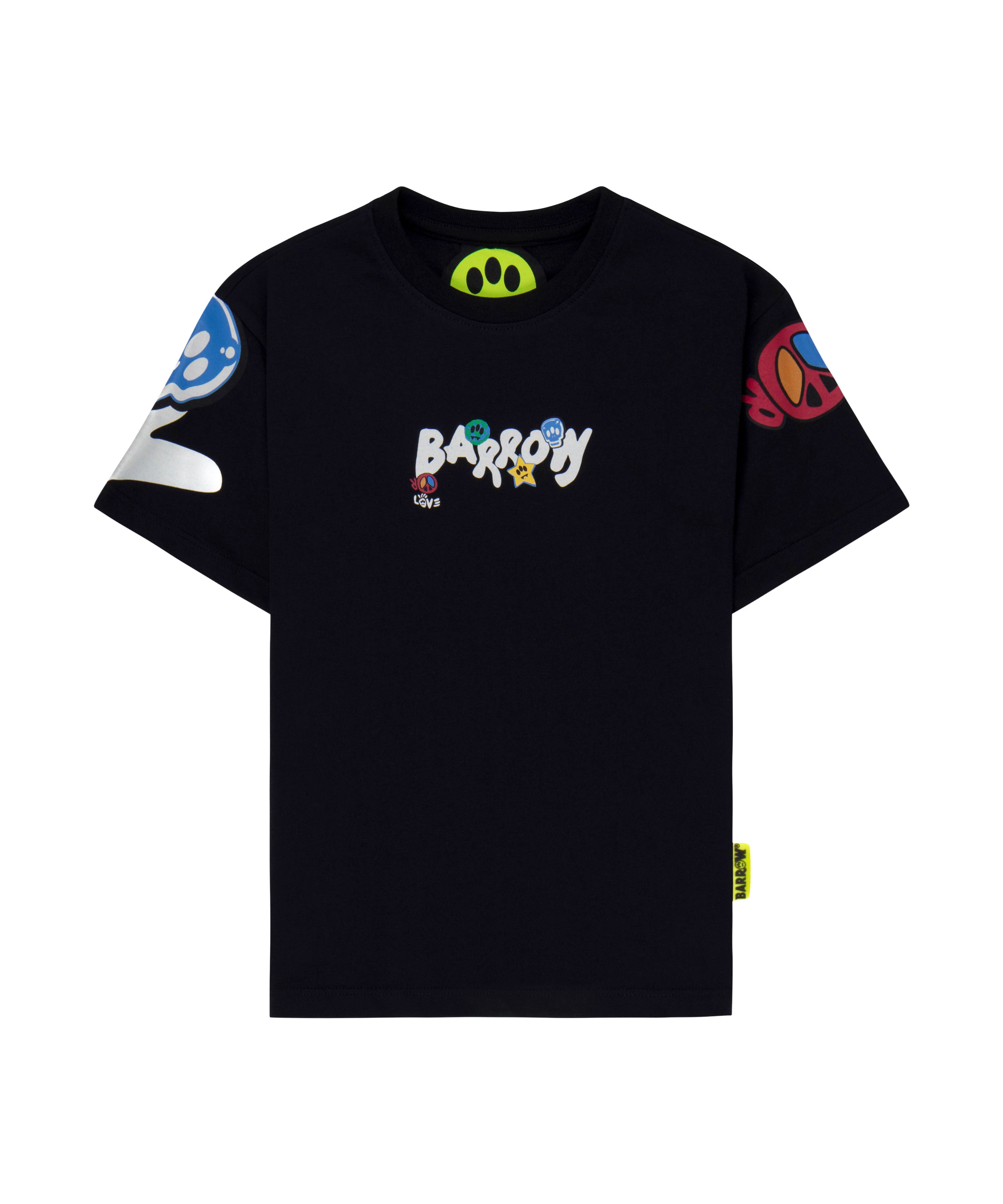 Barrow Kids T-shirt Nera con Stampa Logo per Bambini