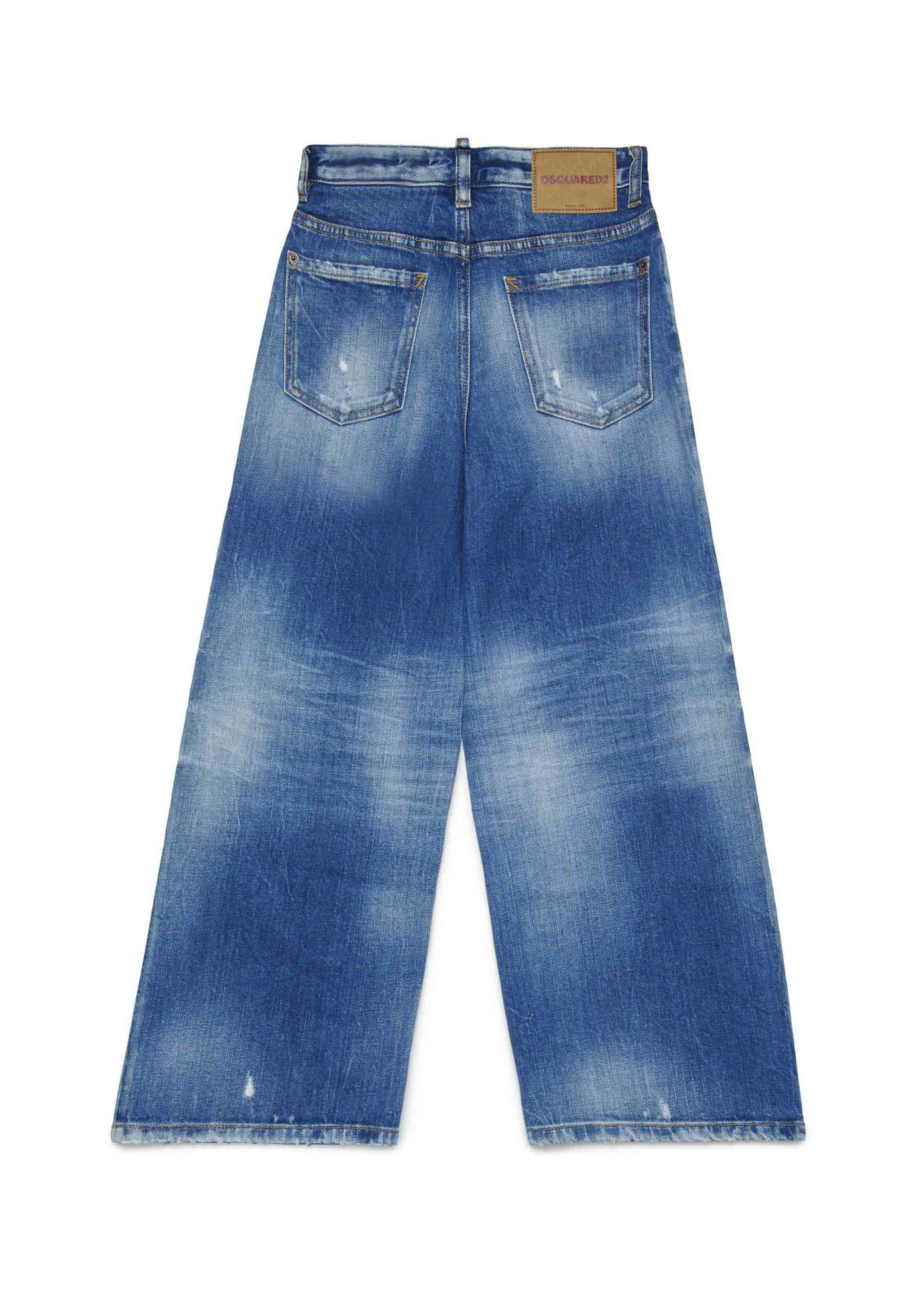 Dsquared2 Kids Jeans Boyfriend Bleached per Bambine