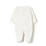 Elisabetta Franchi La Mia Bambina Tutina Panna con Ricamo Logo per Neonate (retro)