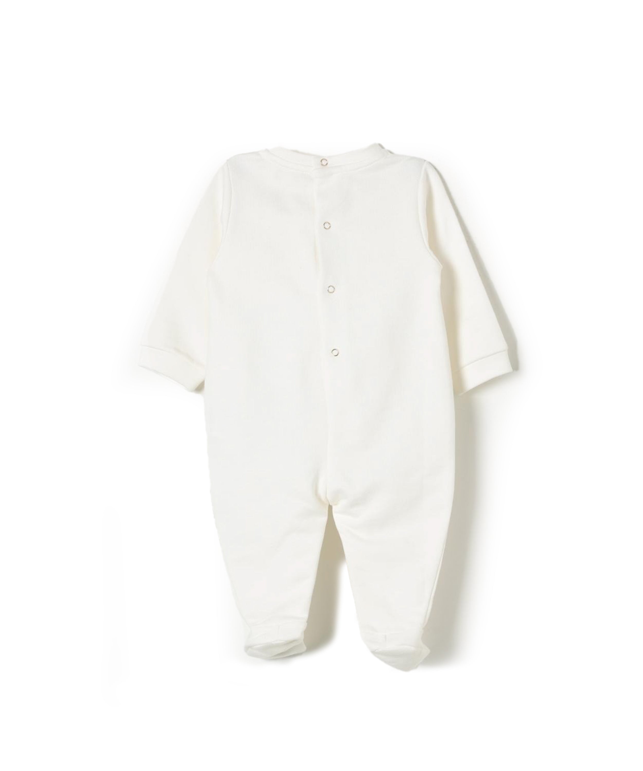 Elisabetta Franchi La Mia Bambina Tutina Panna con Ricamo Logo per Neonate (retro)