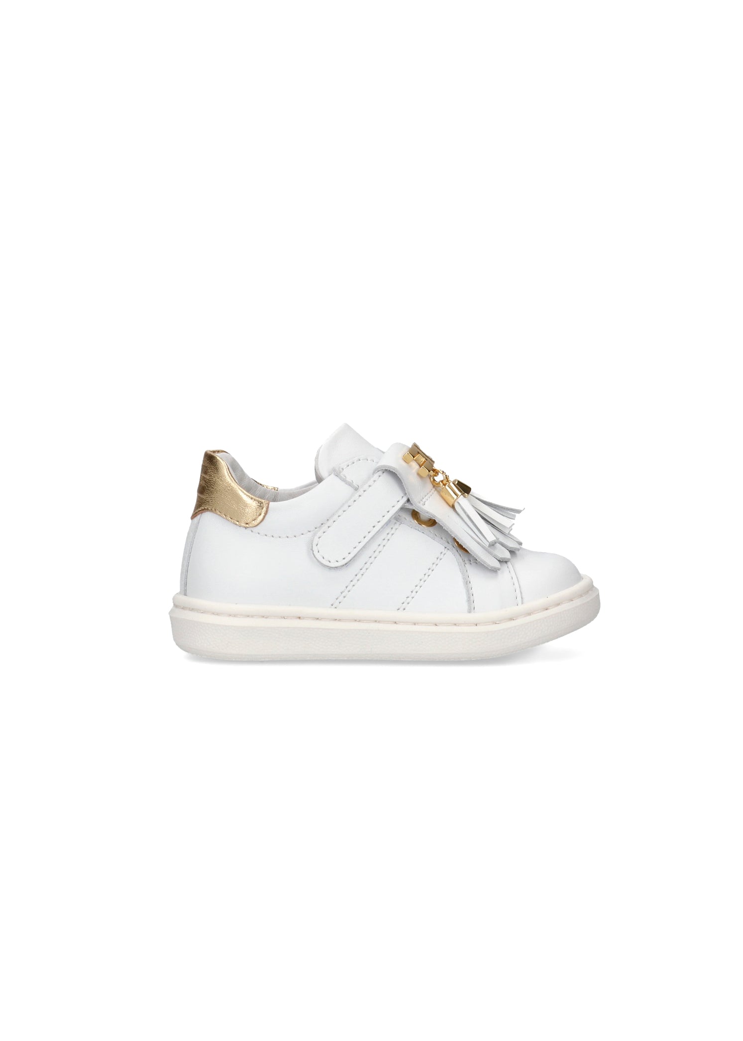 Elisabetta Franchi La Mia Bambina Sneakers Bianco/Oro per Neonate