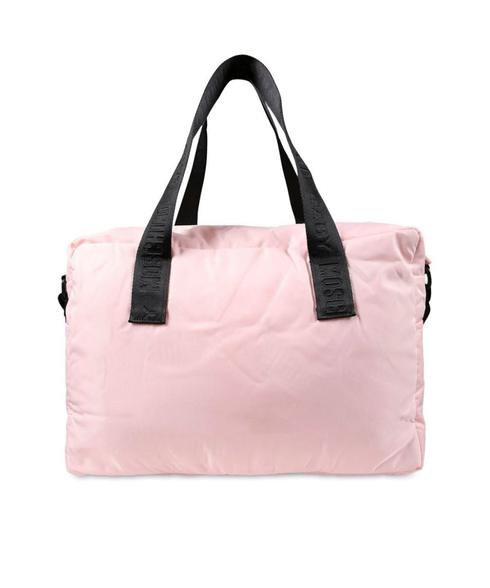 Moschino Kids Borsa Mamma Rosa con Stampa Bear con Fasciatoio (retro)