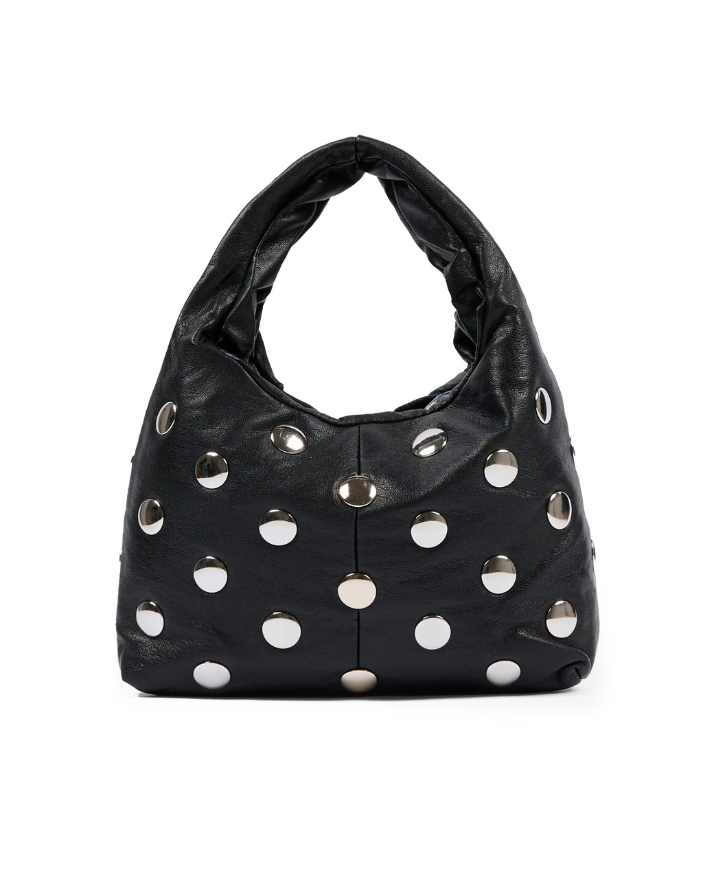 Msgm Kids Borsa a Spalla Nera con Applicazioni Metalliche e Logo per Bambine