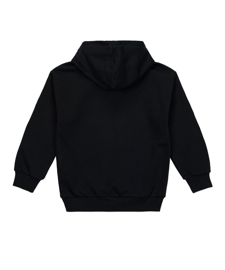 Iceberg Kids Felpa Nera con Cappuccio con Stampa (retro)