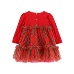 Angel's Face Abito Rosso/Scozzese in Tulle per Neonate (retro)