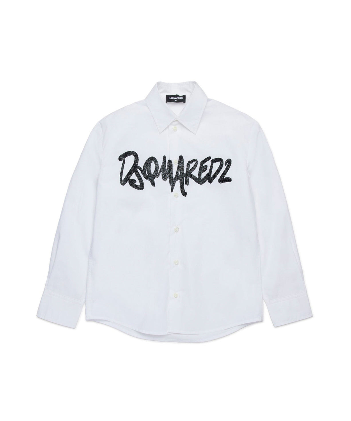 Dsquared2 Kids Camicia Bianca con Stampa Logo per Bambini