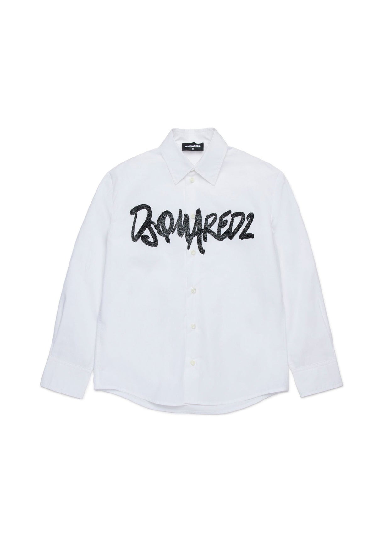 Dsquared2 Kids Camicia Bianca con Stampa Logo per Bambini