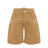 Dsquared2 Kids Bermuda Marrone con Stampa Logo sul Retro per Bambini