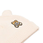 Moschino Kids Cappello Beige con Applicazione Teddy Bear per Neonati (dettaglio)