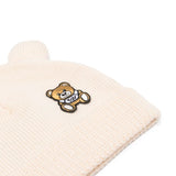 Moschino Kids Cappello Beige con Applicazione Teddy Bear per Neonati (dettaglio)