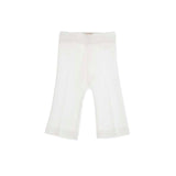 Elisabetta Franchi La Mia Bambina Pantaloni Panna con Logo per Neonate