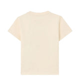 Palm Angels Kids T-Shirt Sabbia con Stampa Teddy e Logo per Neonate