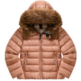 Blauer Kids Giubbino Rosa e Cappuccio con Pelliccia Arcadia Junior per Bambine