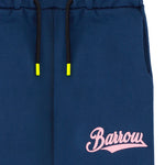 Barrow Kids Pantaloni Blu con Coulisse e Logo Rosa per Bambine