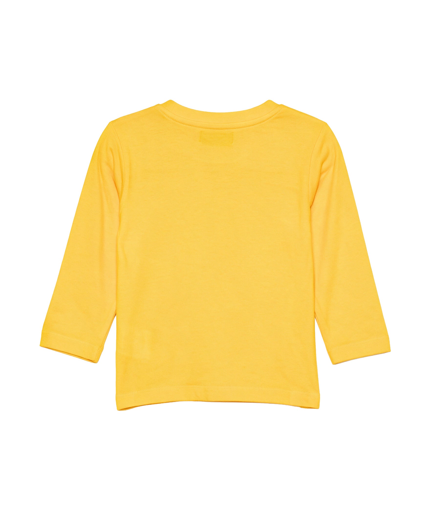Moschino Kids Maglia Gialla a Maniche Lunghe con Stampa Popcorn Teddy Bear e Logo Unisex per Neonati