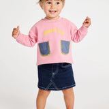 Diesel Kids Gonna in Denim Lavaggio 0 per Neonate